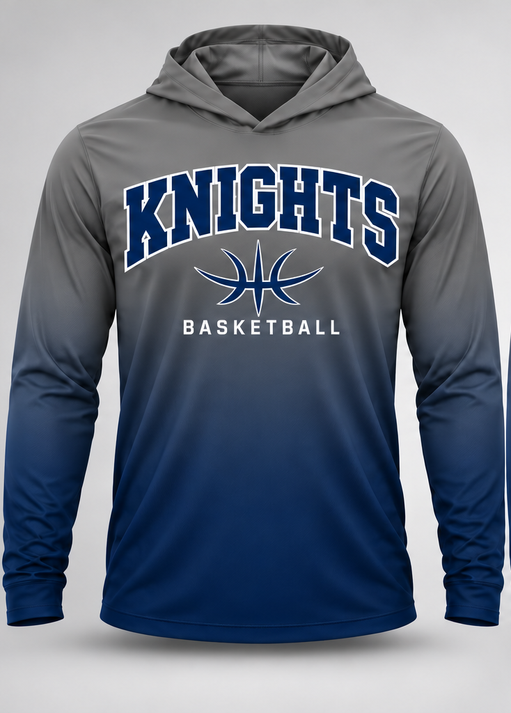 Knights Basketball Gradient Long Sleeve Hoodie Tee