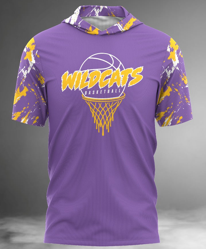 Wildcats Basketball Short Sleeve Hoodie Tee