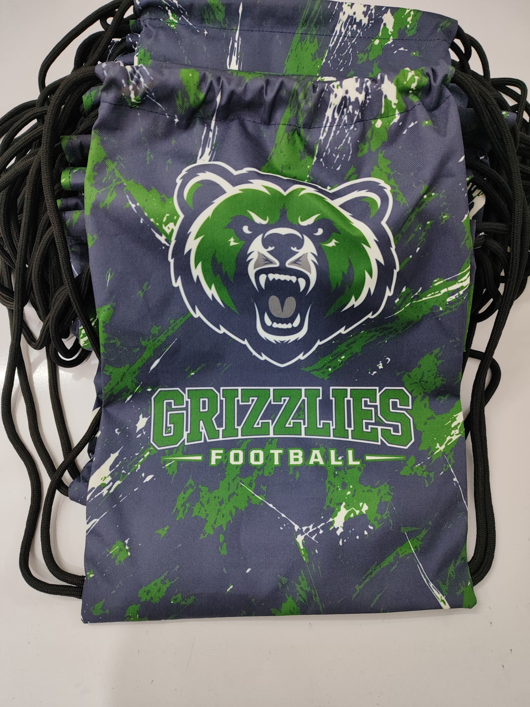Grizzlies Football Drawstring Bag