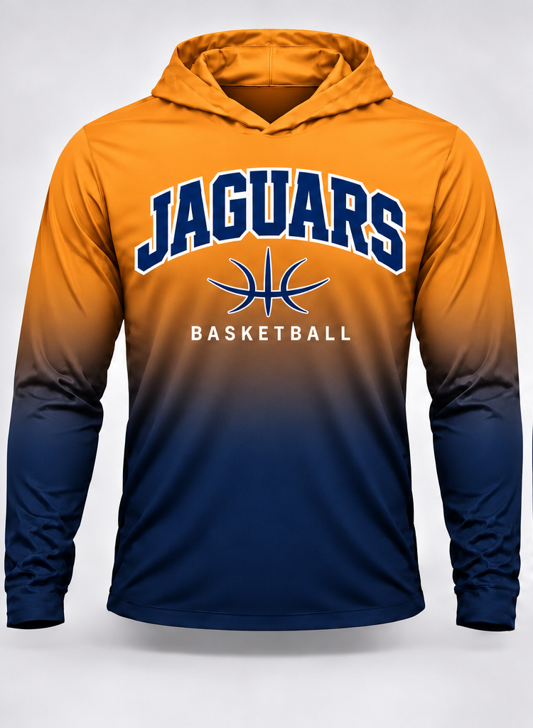 Jaguars Basketball Gradient Long Sleeve Hoodie Tee
