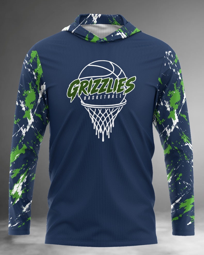 Grizzlies Basketball Long Sleeve Hoodie Tee