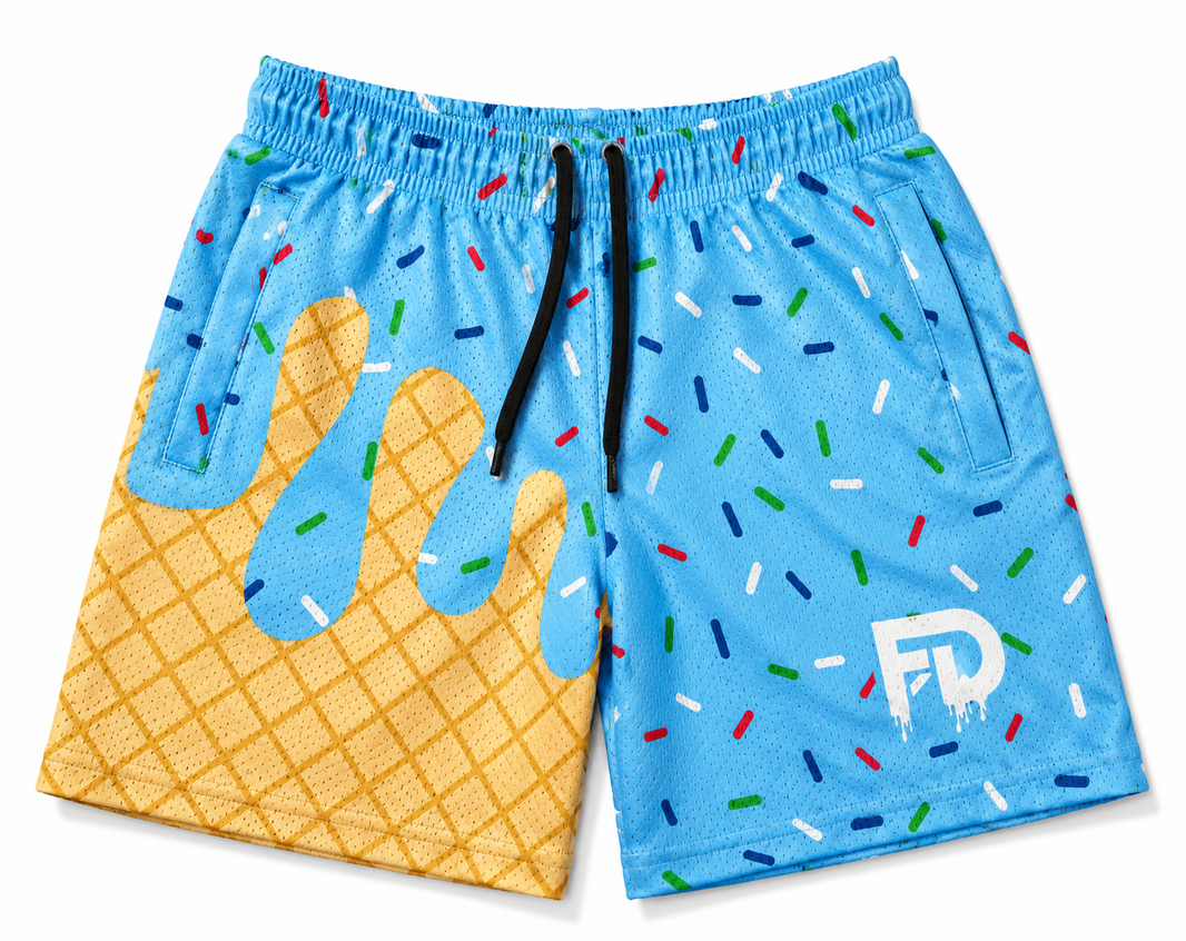 FD Melt Mode Blueberry Drip Shorts β 5β Inseam