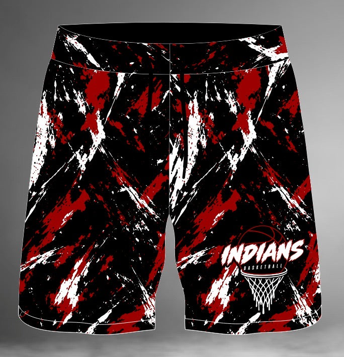 Indians Basketball Sublimated Shorts
