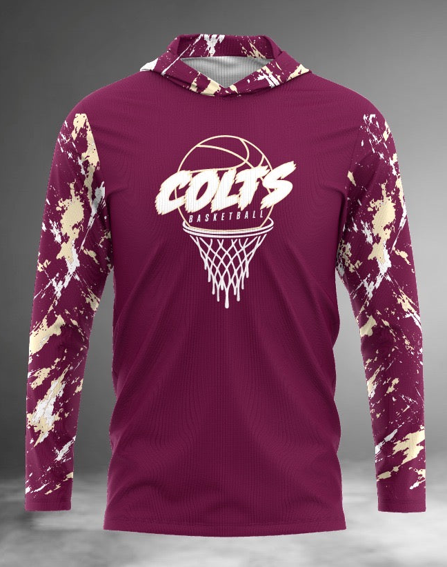 Colts Basketball Long Sleeve Hoodie Tee