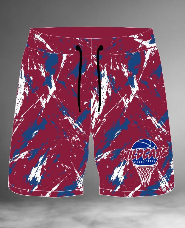 WS Wildcats Basketball Sublimated Shorts