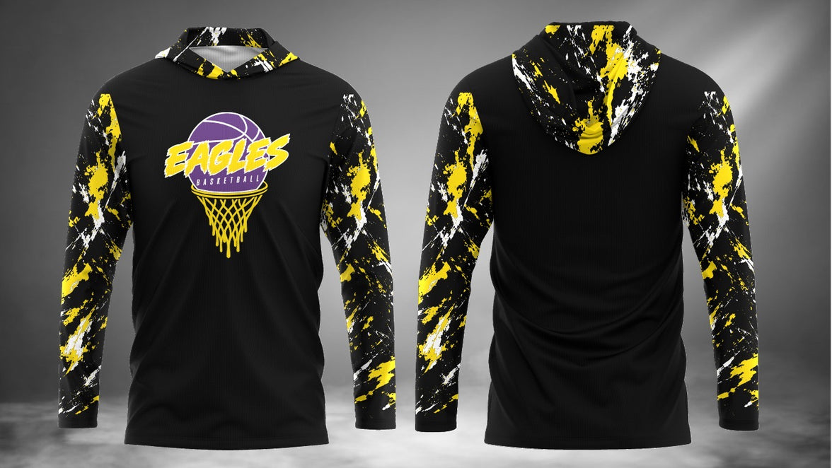 LR Eagles Basketball Long Sleeve Hoodie Tee