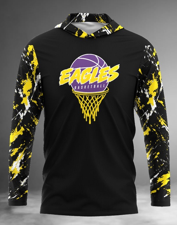 LR Eagles Basketball Long Sleeve Hoodie Tee