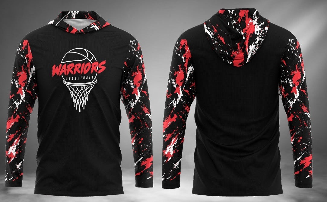 Warriors Basketball Long Sleeve Hoodie Tee