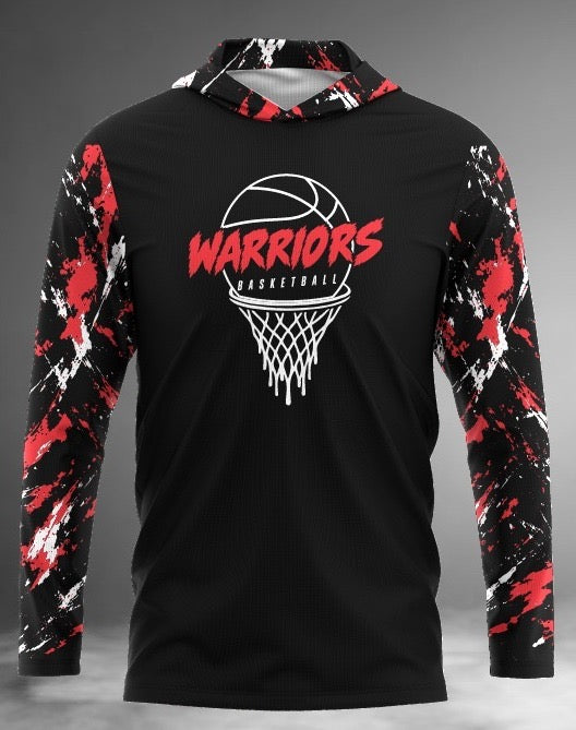 Warriors Basketball Long Sleeve Hoodie Tee