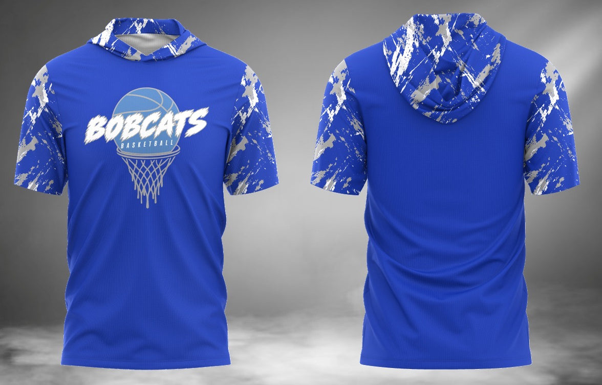Bobcats Basketball Short Sleeve Hoodie Tee