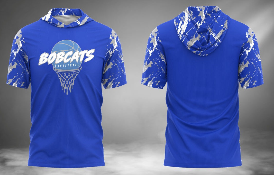 Bobcats Basketball Short Sleeve Hoodie Tee