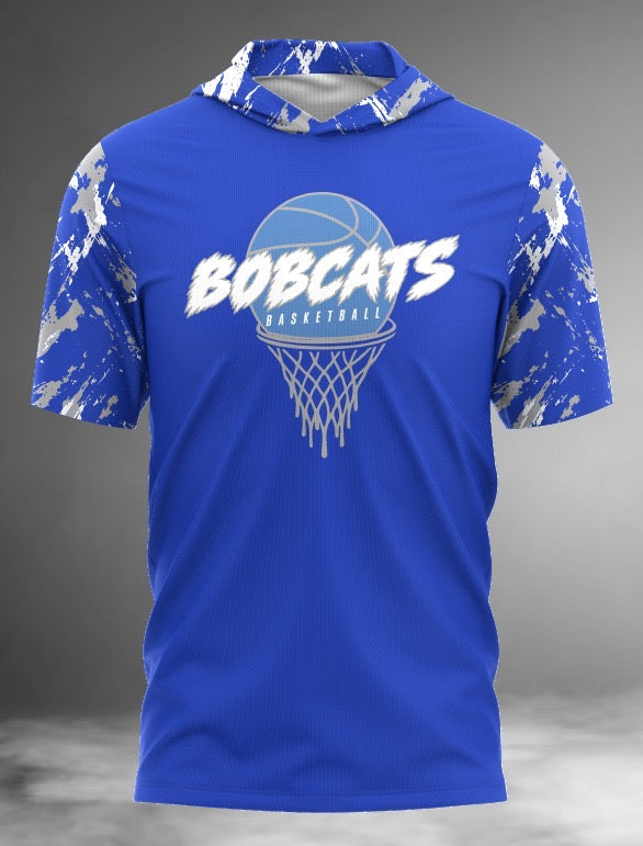 Bobcats Basketball Short Sleeve Hoodie Tee