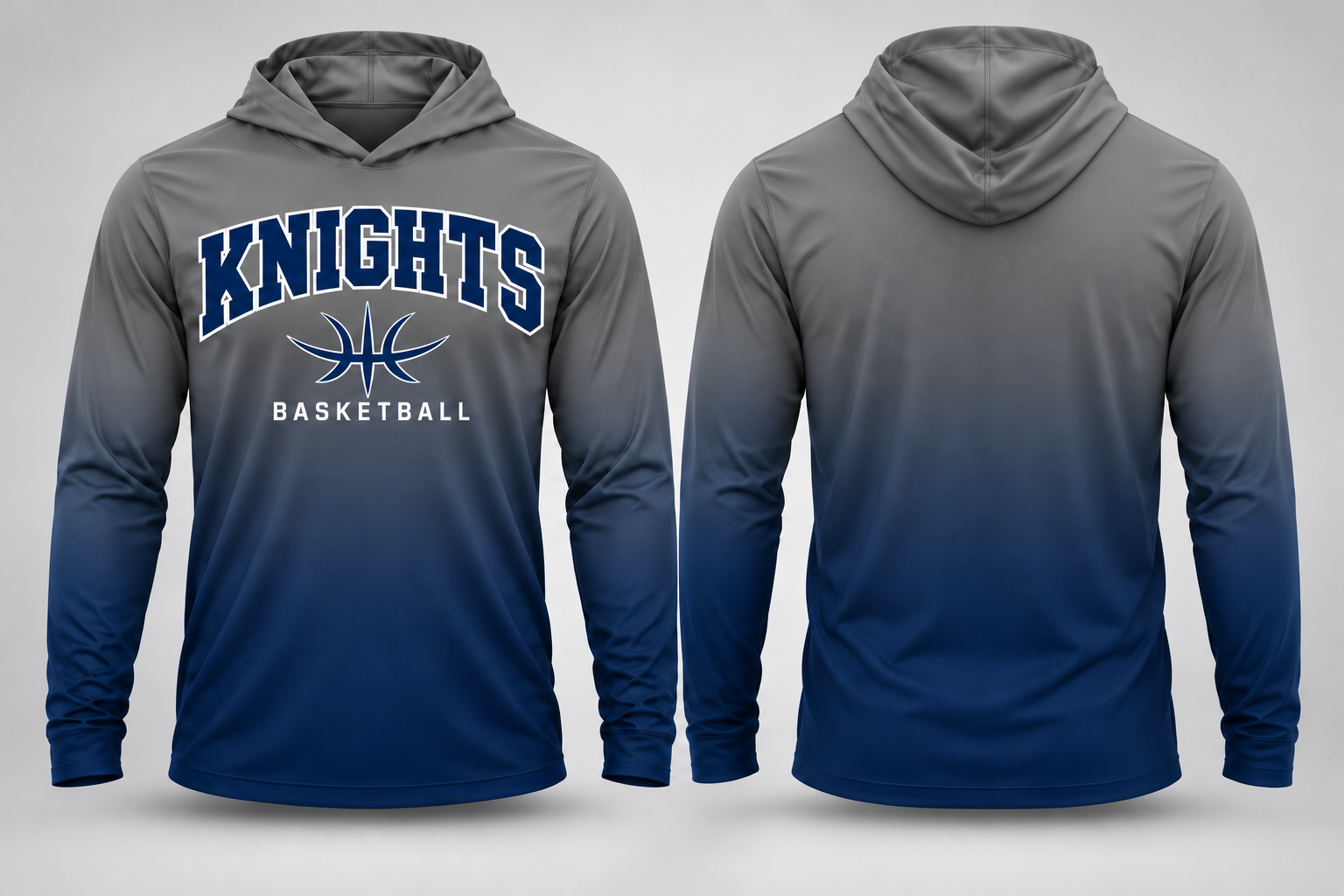 Knights Basketball Gradient Long Sleeve Hoodie Tee
