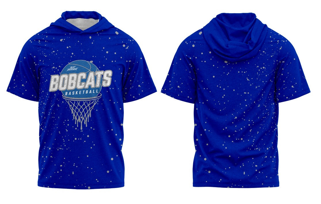 CYB Bobcats Basketball Short Sleeve Hoodie Tee