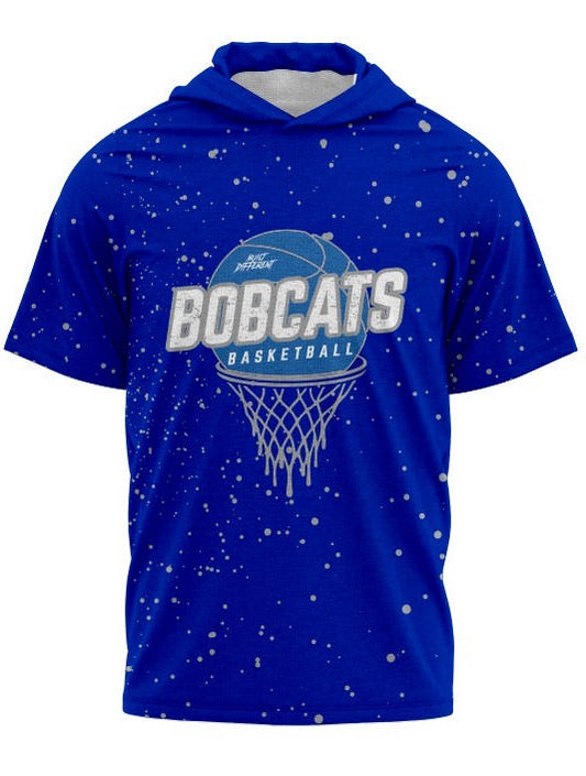CYB Bobcats Basketball Short Sleeve Hoodie Tee