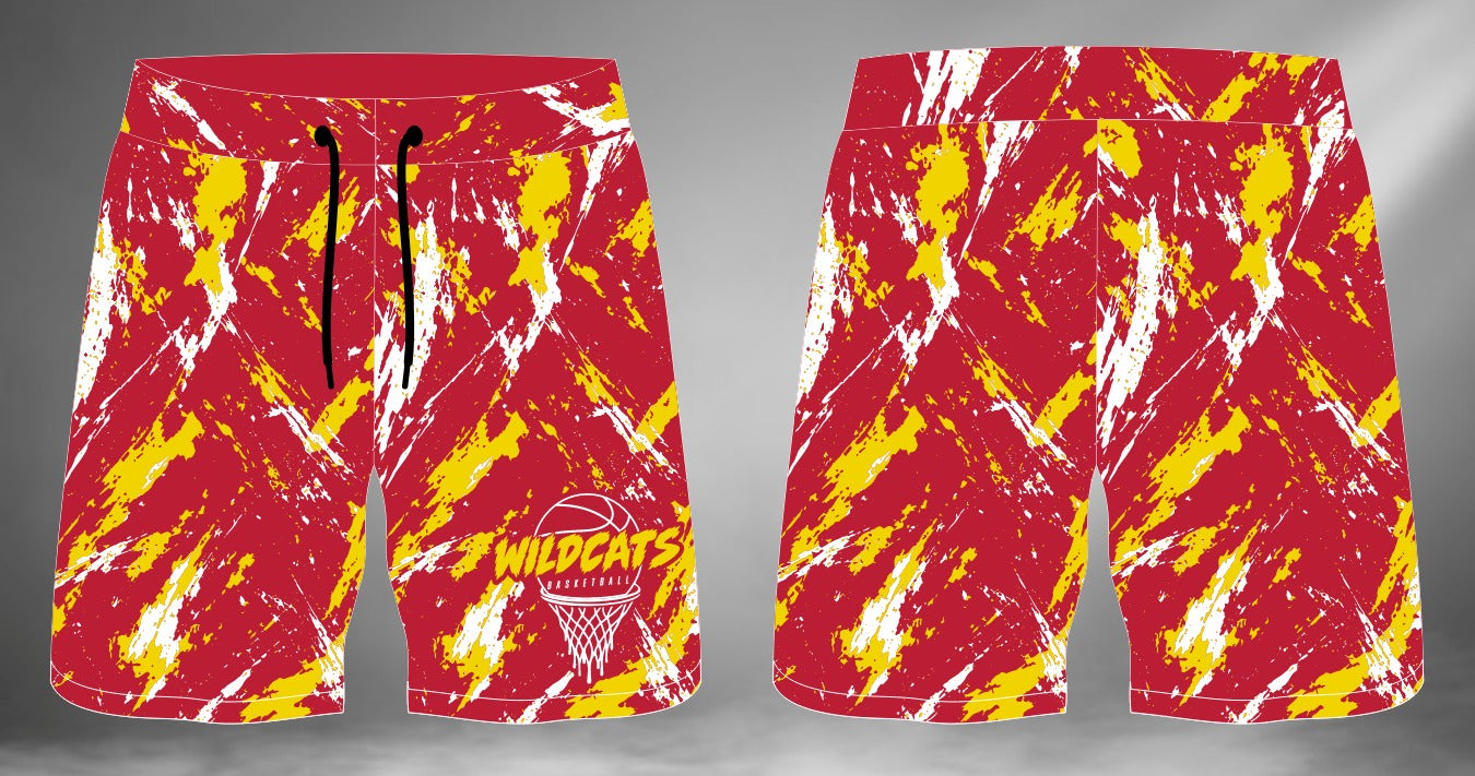 HS Wildcats Basketball Sublimated Shorts