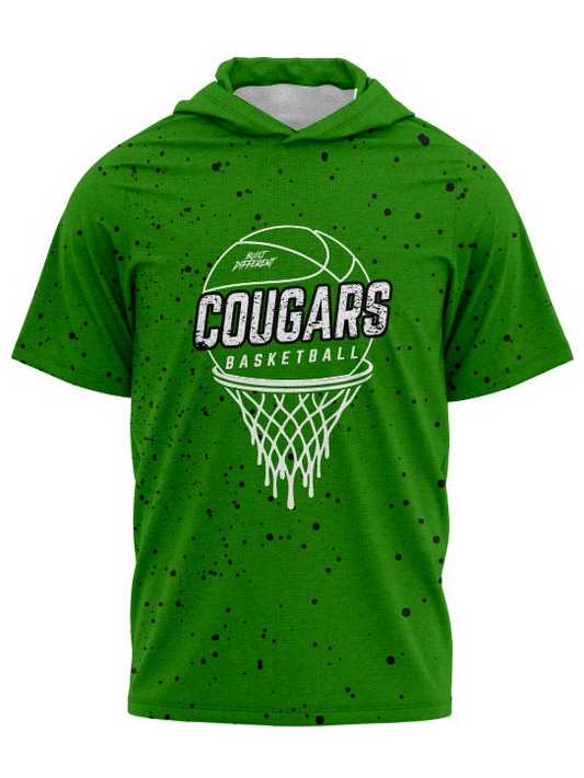 CYB Cougars Basketball Short Sleeve Hoodie Tee