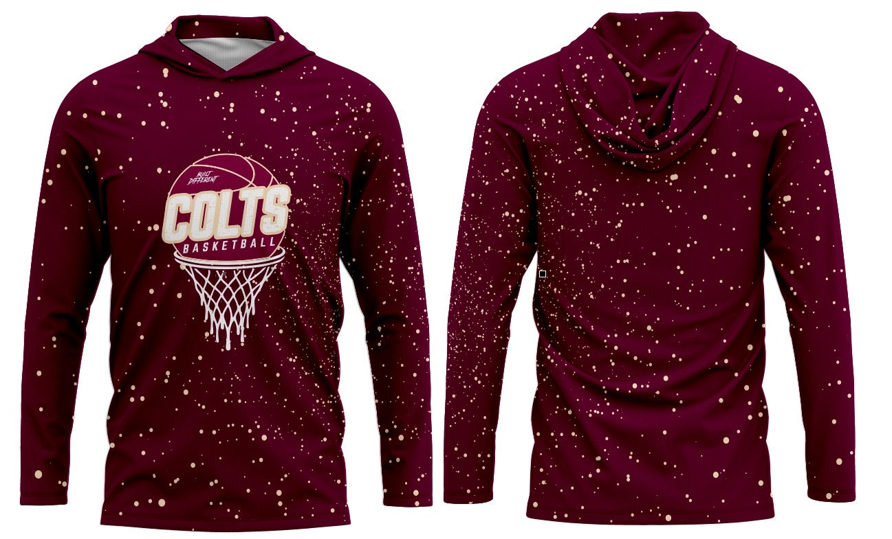 CYB Colts Basketball Long Sleeve Hoodie Tee