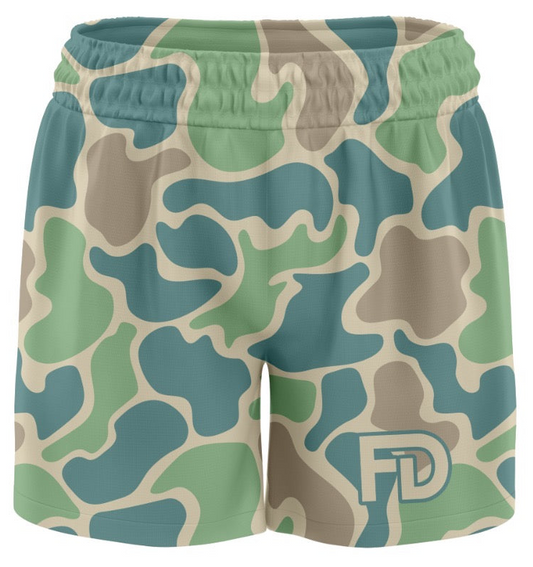 No Signal Camo Drip Shorts – 5” Inseam