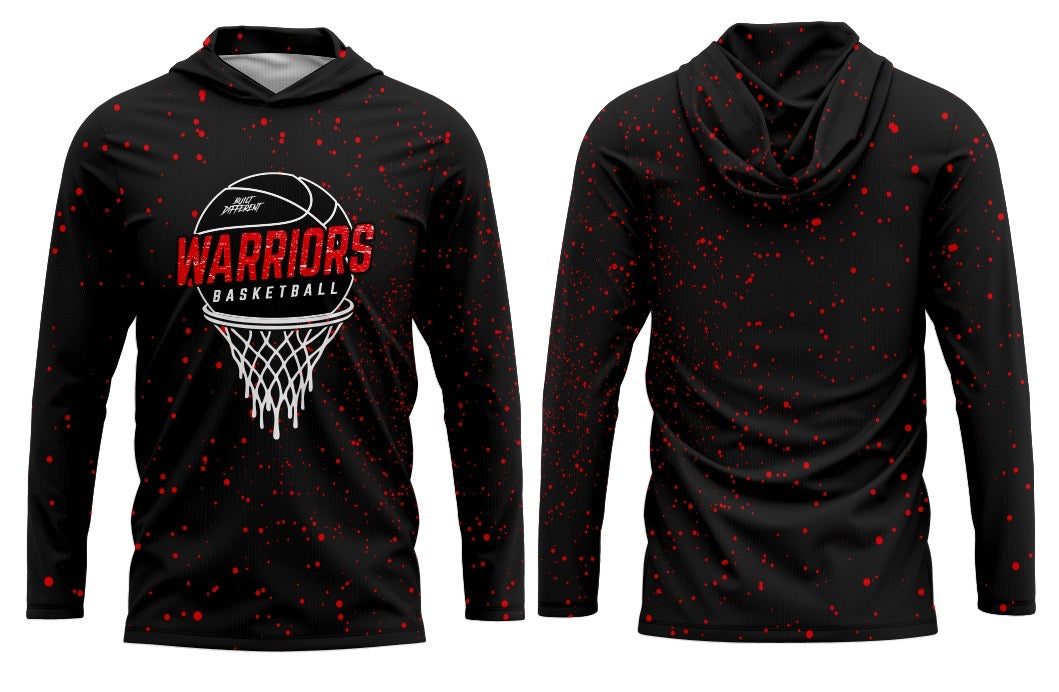 CYB Warriors Basketball Long Sleeve Hoodie Tee
