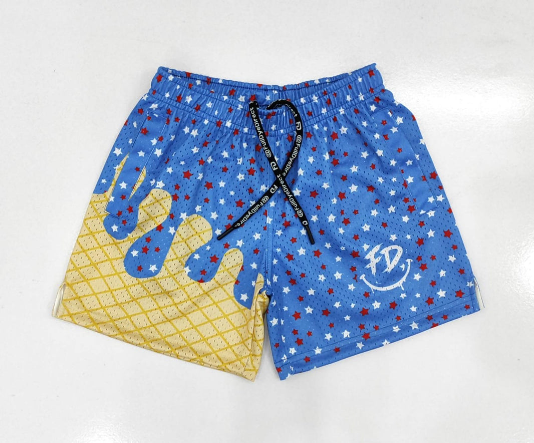 Melt Mode Star Spangled Drip Shorts – 5” Inseam