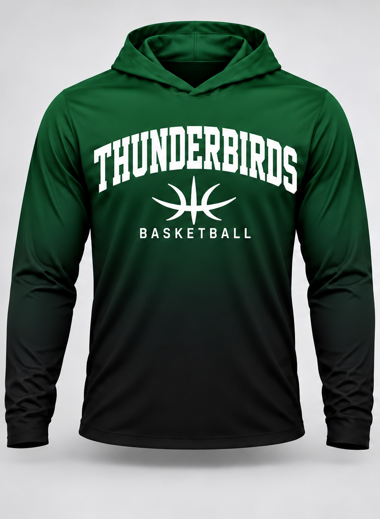 Thunderbirds Basketball Gradient Long Sleeve Hoodie Tee