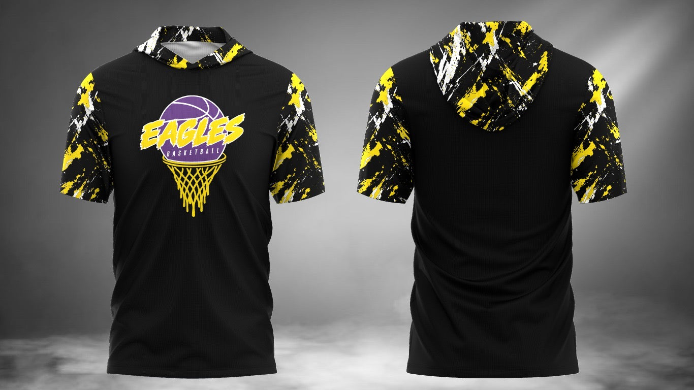 LR Eagles Basketball Short Sleeve Hoodie Tee
