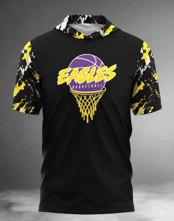 LR Eagles Basketball Short Sleeve Hoodie Tee