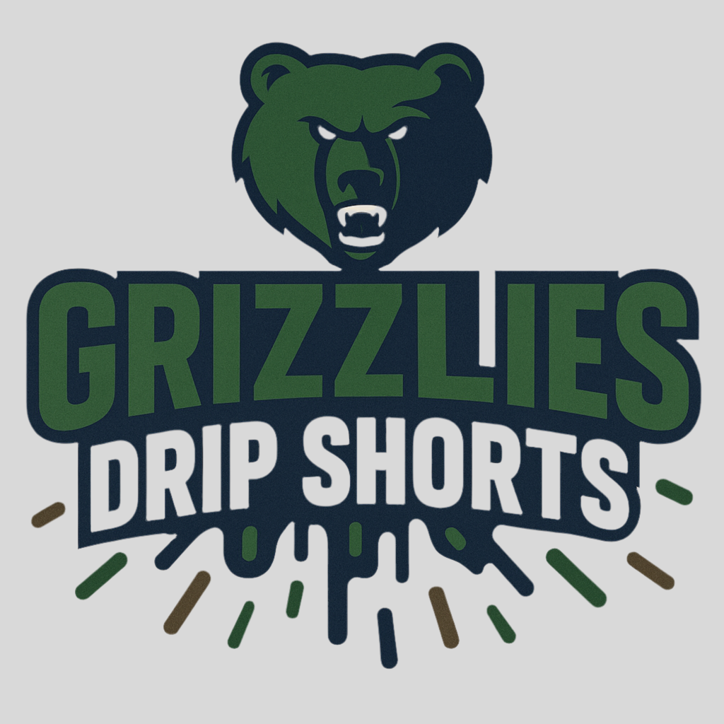 Grizzlies Sublimated Drip Shorts-SmoothFlex Performance (Swim Trunk Feel)