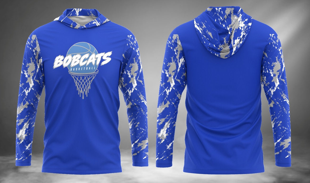 Bobcats Basketball Long Sleeve Hoodie Tee