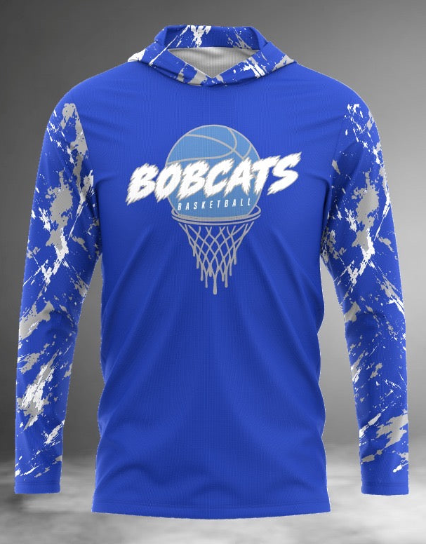 Bobcats Basketball Long Sleeve Hoodie Tee