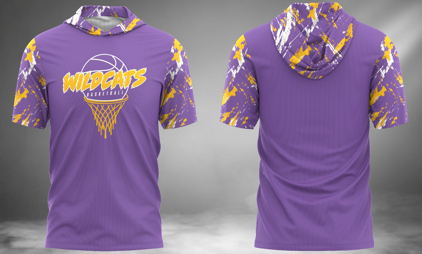 Wildcats Basketball Short Sleeve Hoodie Tee