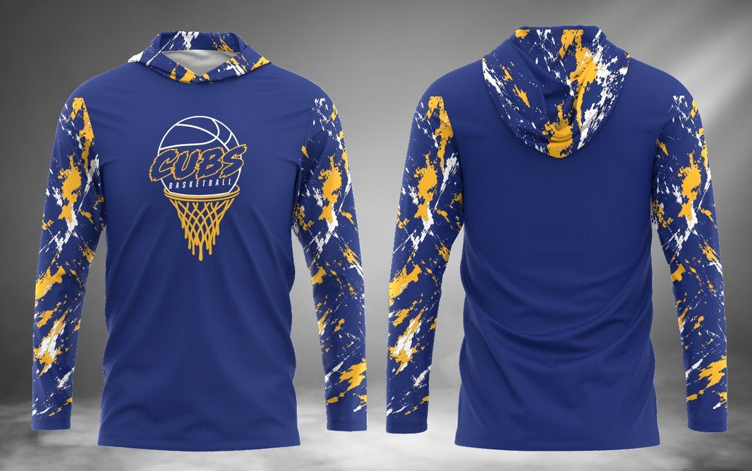 Cubs Basketball Long Sleeve Hoodie Tee