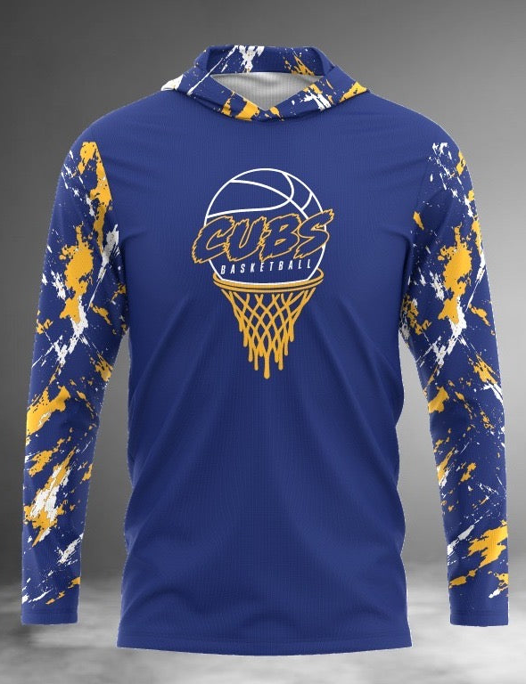 Cubs Basketball Long Sleeve Hoodie Tee