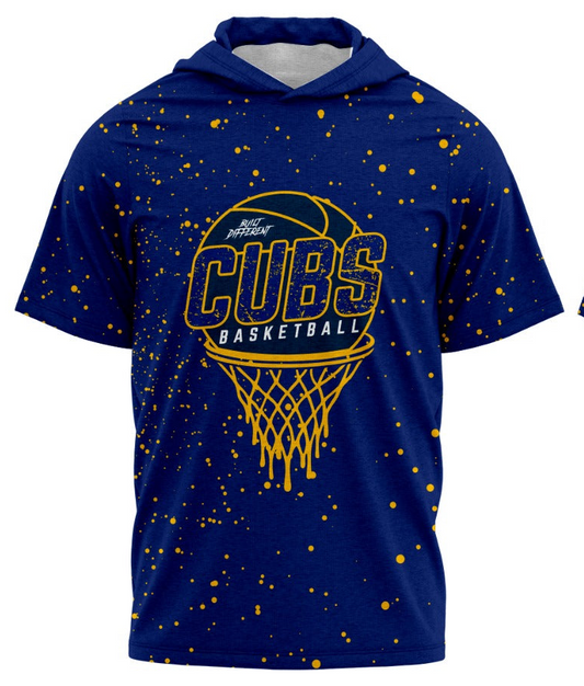 CYB Cubs Basketball Short Sleeve Hoodie Tee