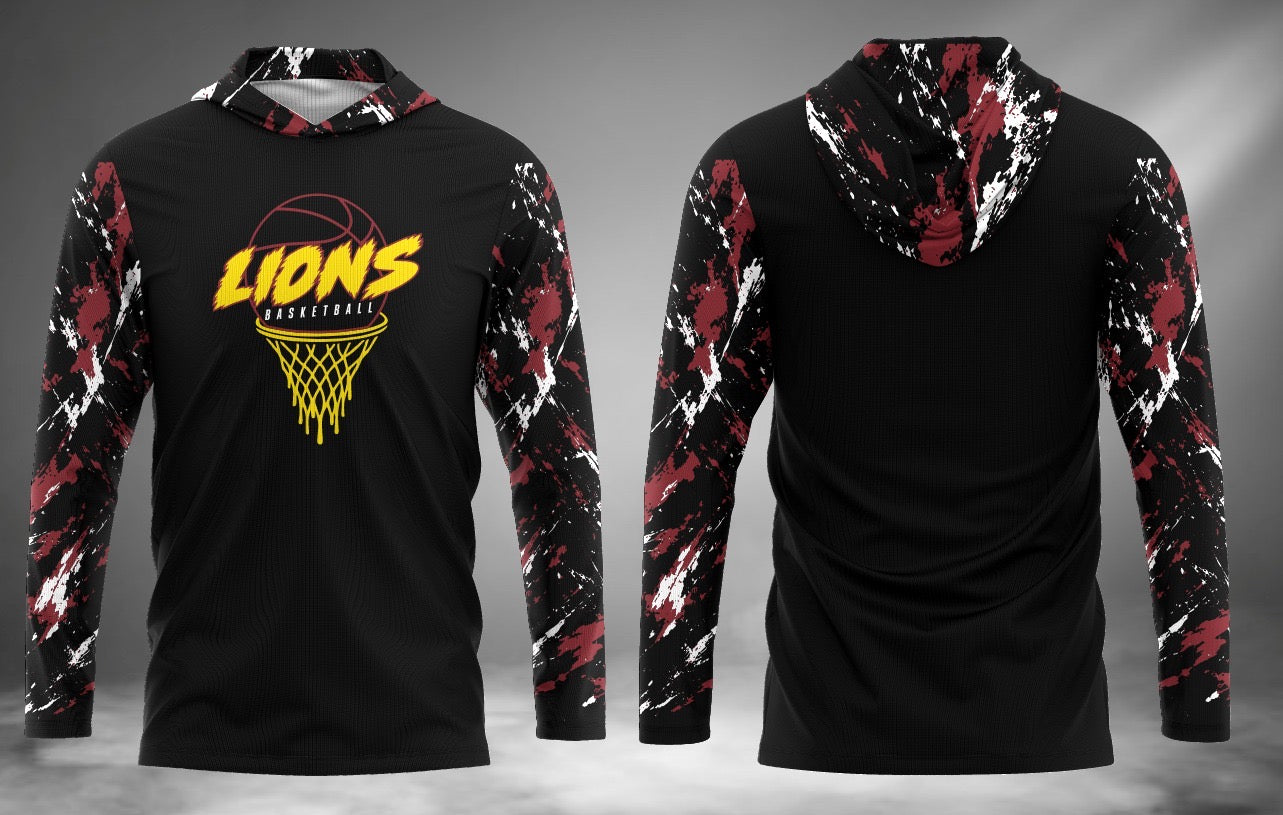 Lions Basketball Long Sleeve Hoodie Tee