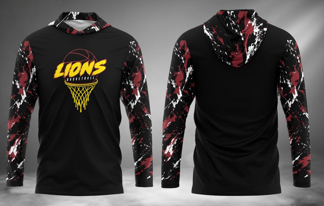 Lions Basketball Long Sleeve Hoodie Tee
