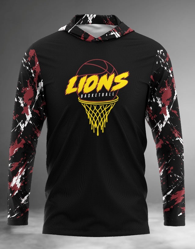 Lions Basketball Long Sleeve Hoodie Tee