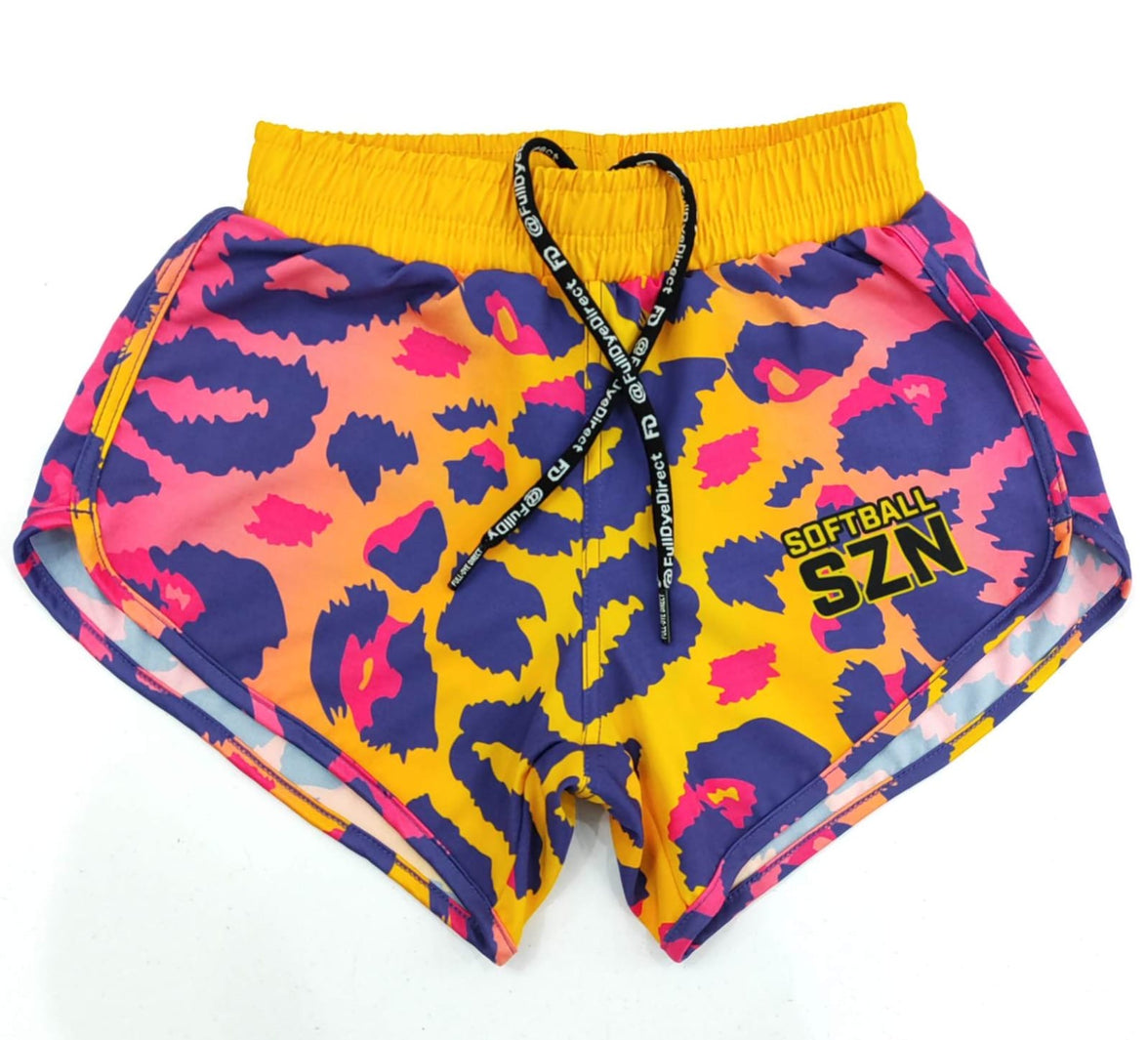 SZN Series: Electric Jungle ￼ – Softball Shorts