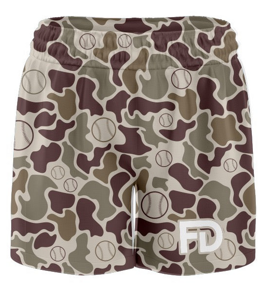 FD Sandlot Camo Drip Shorts – 5” Inseam