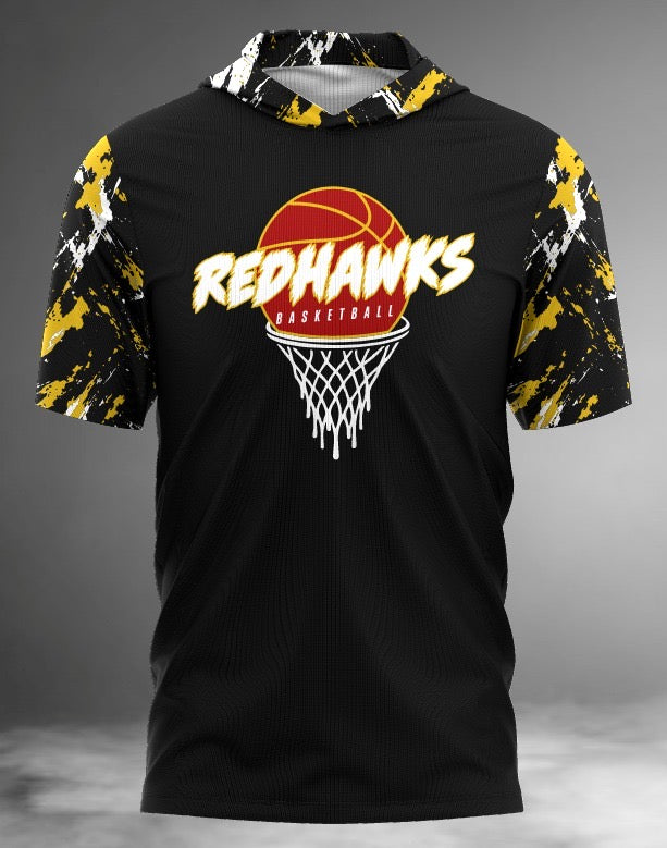 RedHawks Basketball Short Sleeve Hoodie Tee