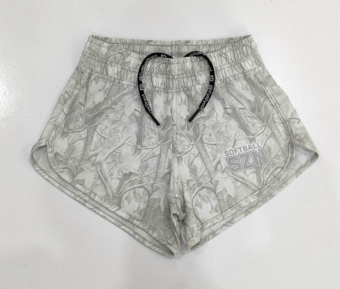 SZN Series: White Camo – Softball Shorts