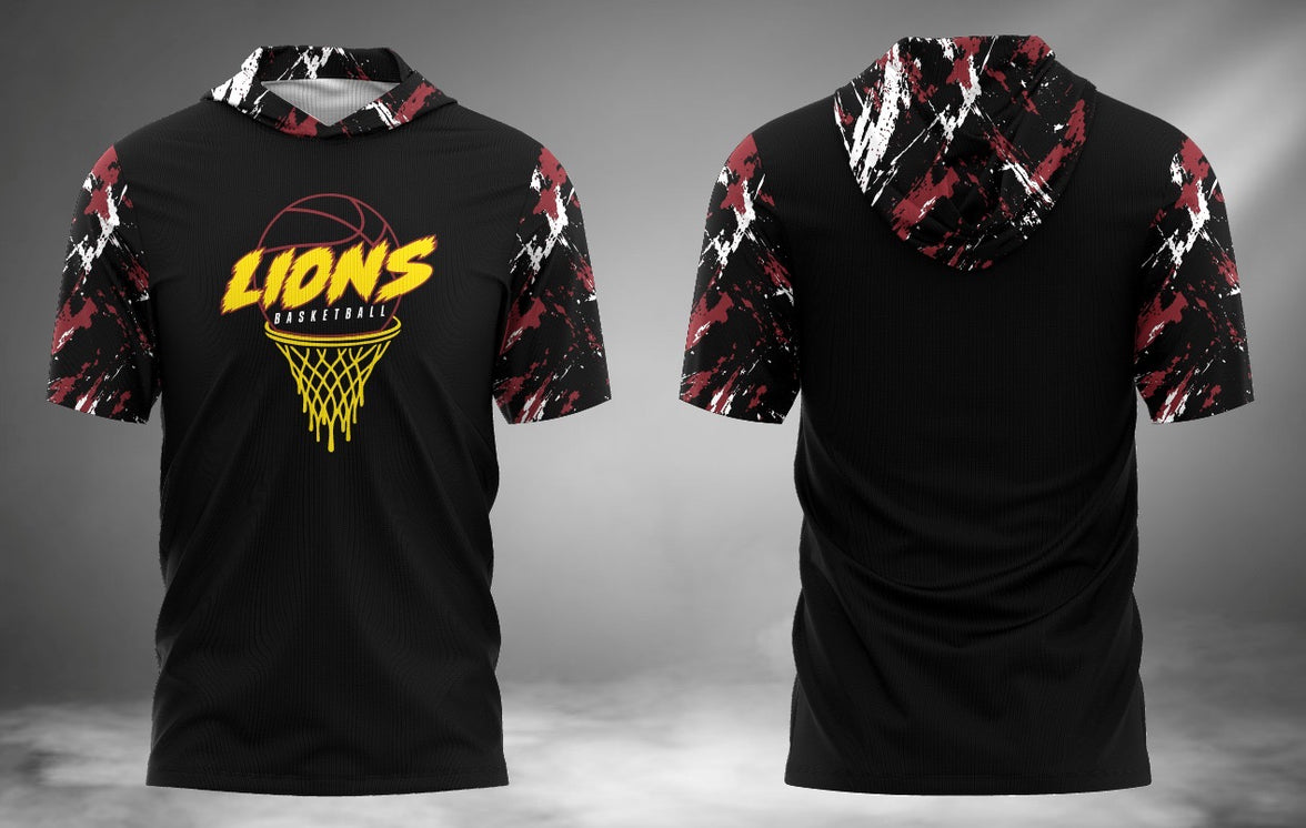 Lions Basketball Short Sleeve Hoodie Tee