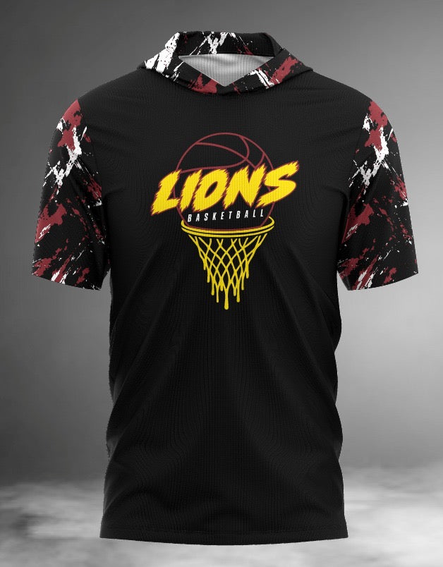 Lions Basketball Short Sleeve Hoodie Tee