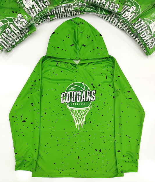 CYB Cougars Basketball Long Sleeve Hoodie Tee