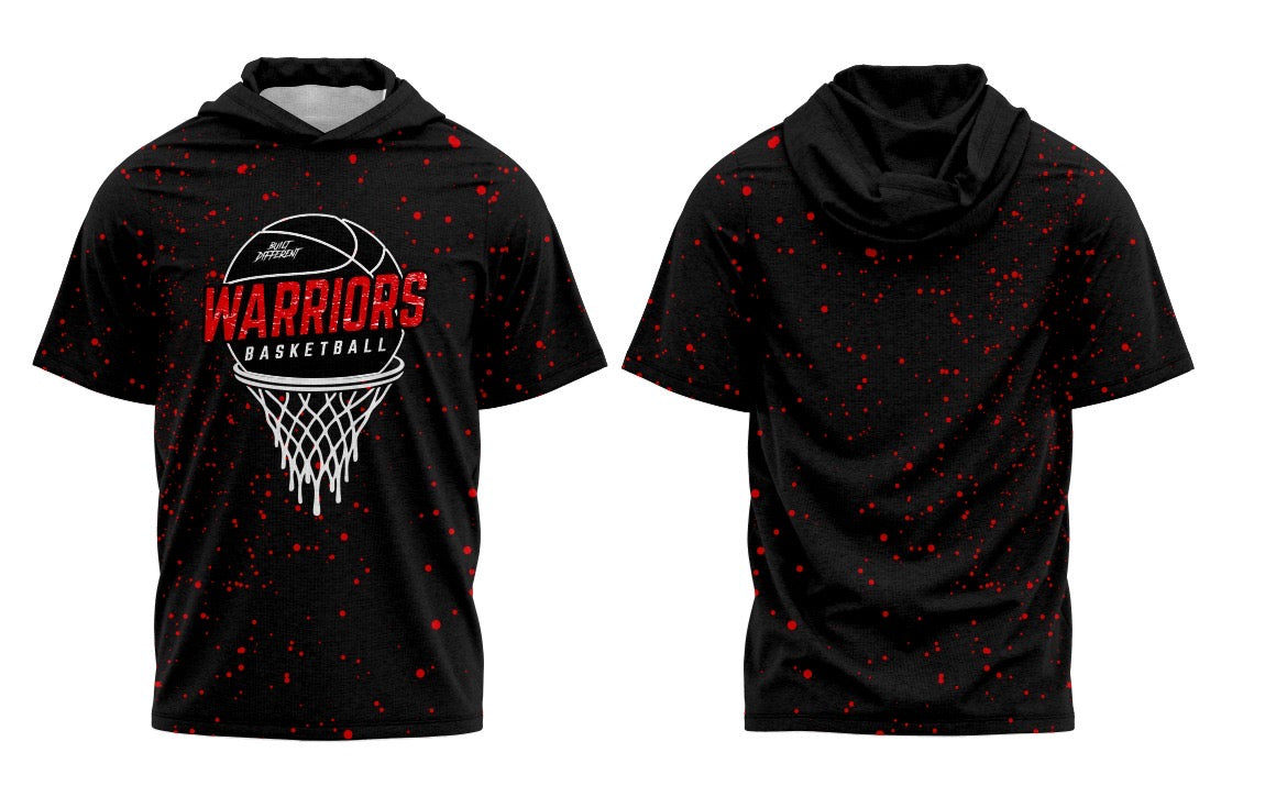 CYB Warriors Basketball Short Sleeve Hoodie Tee