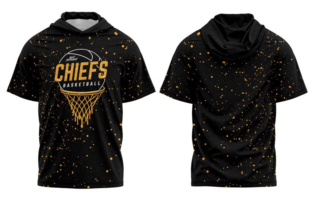 CYB Chiefs Basketball Short Sleeve Hoodie Tee