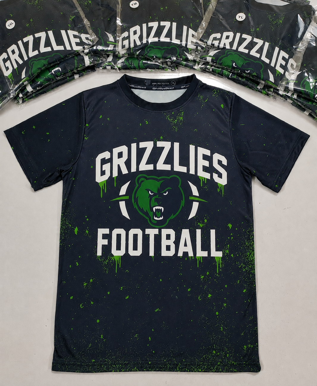 Pre-Order Grizzlies Football Splatter Tee