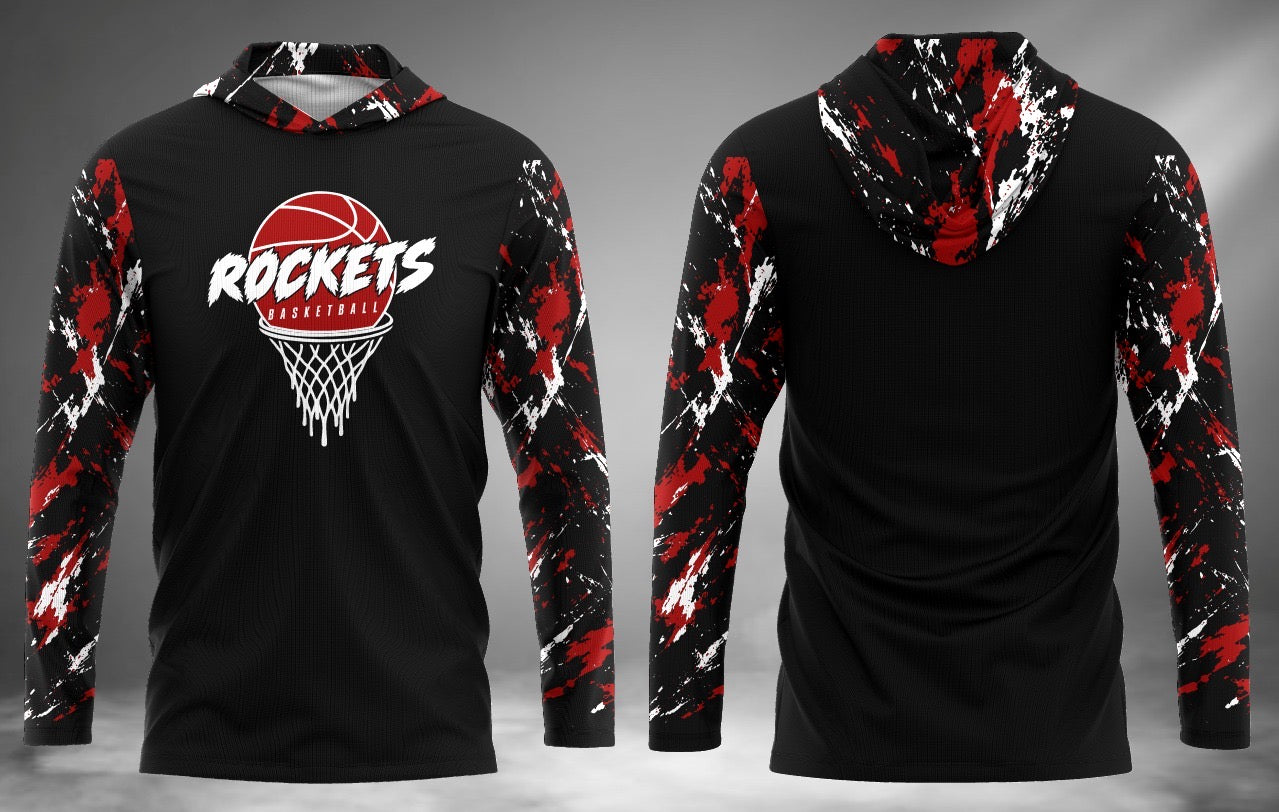 Rockets Basketball Long Sleeve Hoodie Tee