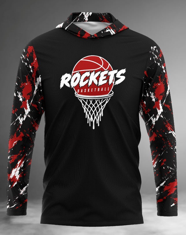Rockets Basketball Long Sleeve Hoodie Tee